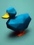 Low poly duck - stylized digital art