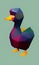 Low poly duck - stylized digital art