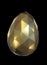 Low poly Easter egg in gold color