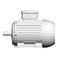 Low poly electric motor made of black lines on a white background. Side view. 3D. Vector illustration