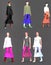 Low poly: fashion show, entry of models, Ai generated
