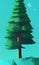 Low poly fir tree - digital painting