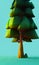 Low poly fir tree - digital painting