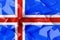 Low poly flag of Iceland