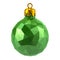 Low poly green 3d christmas ball