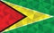 Low poly Guyana flag vector illustration. Triangular Guyanese flag graphic. Guyana country flag is a symbol of independence