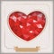 Low Poly Heart Hole Noble Classic Ornaments Ribbon