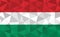 Low poly Hungary flag vector illustration. Triangular Hungarian flag graphic. Hungary country flag is a symbol of independence