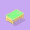 Low poly isometric pool table