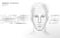 Low poly male human face biometric identification. AI artificial intelligence assistant system concept. Personal online