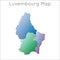 Low Poly map of Luxembourg.