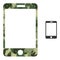 Low-Poly Mosaic Smartphone Icon in Camouflage Army Colors