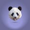 Low poly panda. The head of a Chinese bear from triangles.