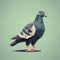 Low Poly Pigeon: Inventive Character Design With Graphic Design-inspired Illustrations