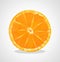 Low poly polygon orange fruit sliced