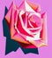Low poly rose - stylized digital art