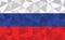 Low poly Russia flag vector illustration. Triangular Russian flag graphic. Russia country flag is a symbol of independence