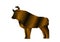 Low poly Striped Bull, a symbol of the new year 2021