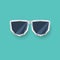 Low poly sunglasses symbol. Summer holiday