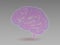 Low poly transparent brain illustration