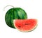 Low poly watermelon
