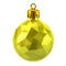 Low poly yellow 3d christmas ball