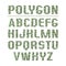 Low polygon sans serif font