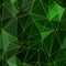 Low polygon triangles seamless pattern in green colors