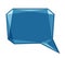 Low polygon vector blue speech talk balloon quote