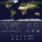 Low polygonal map of the world infographics menu