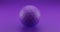 Low polygonal purple abstract sphere triangular 3d render