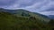 The low rainy clouds over Verkhovyna, Carpathians, Ukraine