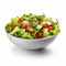 Low Resolution Salad: A Crisp And Clean Bowl Of Greens And Tomato