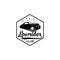 low rider vintage car badge vector logo design