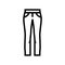 low rise pants apparel line icon vector illustration