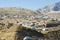 Low-rise private houses sprawled on the slopes of the mountains on the outskirts of Dushanbe