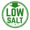 Low salt sign or stamp