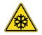 Low Temperature Warning Label. International Low Temperature Hazard Symbol, Cold warning Vector EPS10