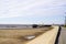 Low tide on the Arcachon basin in andernos beach city