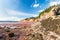 Low Tide in the Bay of Fundy reveals ocean floor.