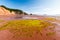 Low Tide in the Bay of Fundy reveals ocean floor.