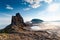 Low Tide in the Bay of Fundy reveals ocean floor.