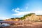 Low Tide in the Bay of Fundy reveals ocean floor.