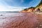 Low Tide in the Bay of Fundy reveals ocean floor.