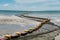 Low tide beach bouy line for swimming area