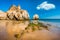 Low tide at beautiful rocky beach - Praia Dos Tres Irmaos, Algar