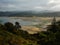 Low tide on coast of Pacific ocean, New Zealand