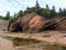 Low tide in Fundy at St. Martins caves, New Brunswick, Canada