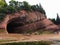 Low tide in Fundy at St. Martins caves, New Brunswick, Canada