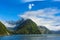 Low Tide in Milford Sound in New Zealand